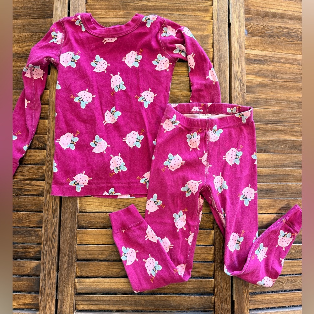 Hanna Andersson Kids Pajama Set - Magenta Fairy Ballerina Print Sugar Plum 5 110